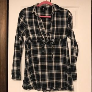 Long Sleeve Plaid Flannel, Size L
